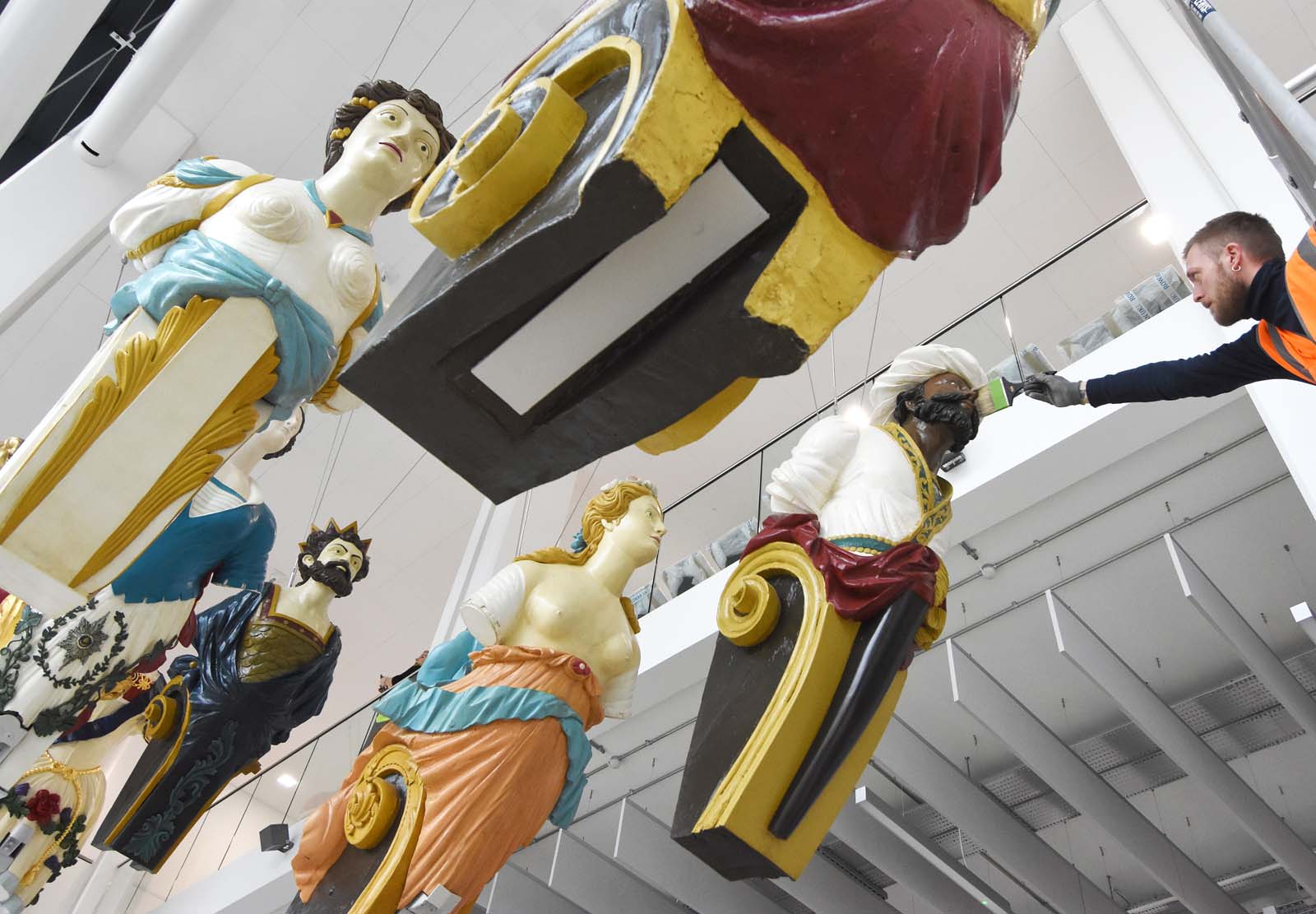 Restored ships’ figureheads installed in their new home in Plymouth ...