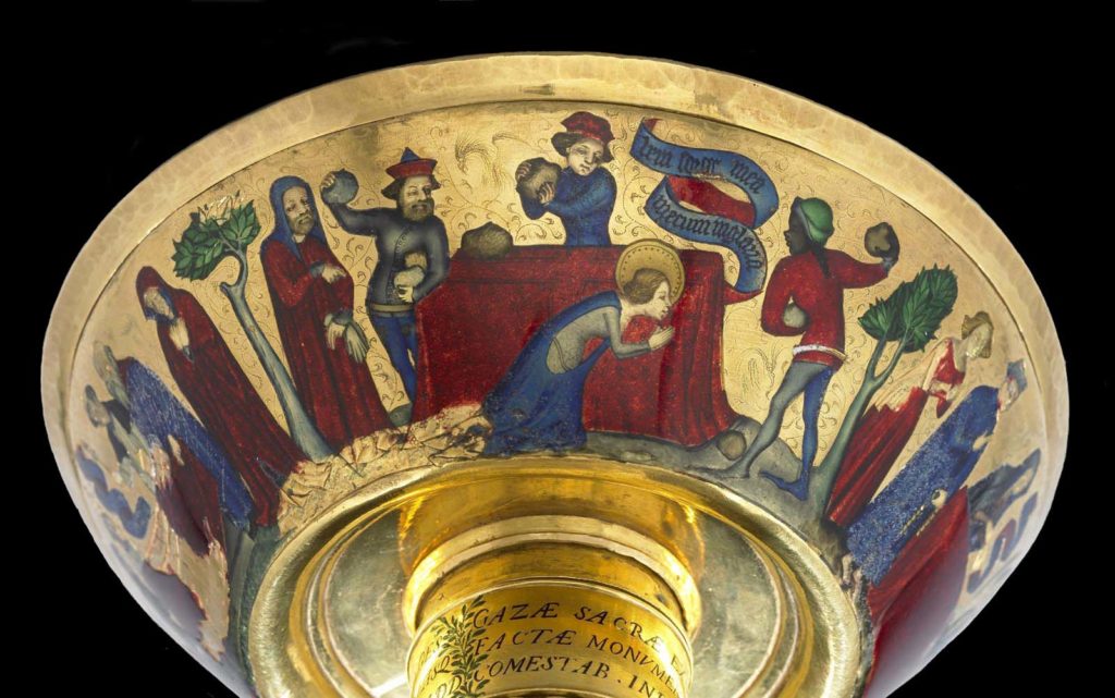 The medieval cup of solid gold and the violent death of St Agnes