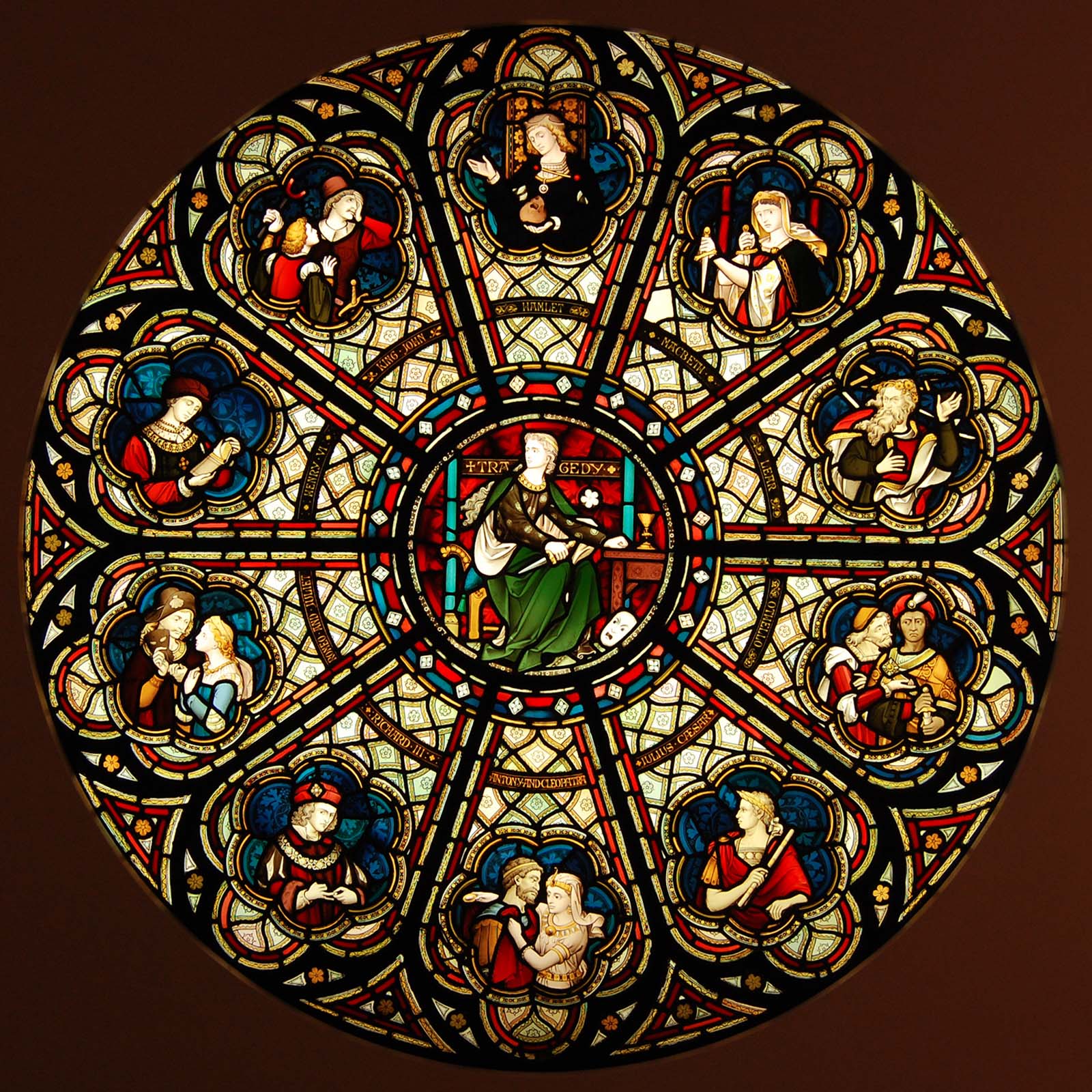 The stained glass windows of Woking’s long lost Royal Dramatic College